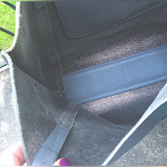 Botkier New York Soho Tote, Magnetic Clasp , Zipper Detail,Gray Leather - Picture 11 of 14